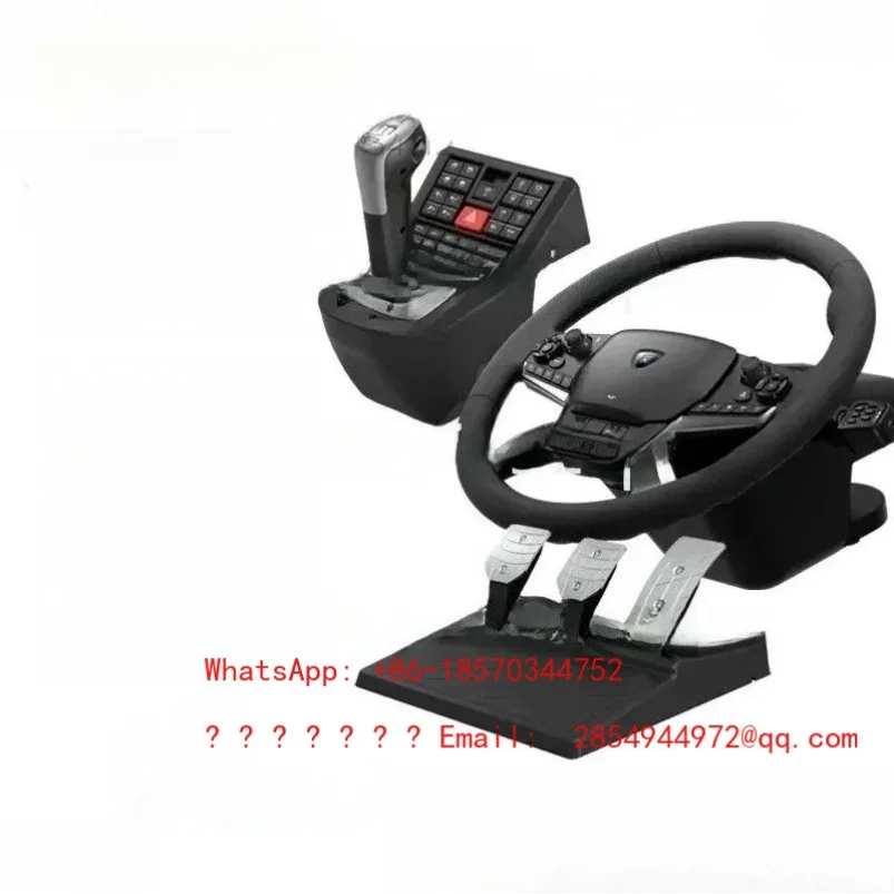 

2026 HPC-044 Force Feedback Steering Wheel Kit 1800° Rotation 40cm Full Size for PC Euro Truck Simulator 2