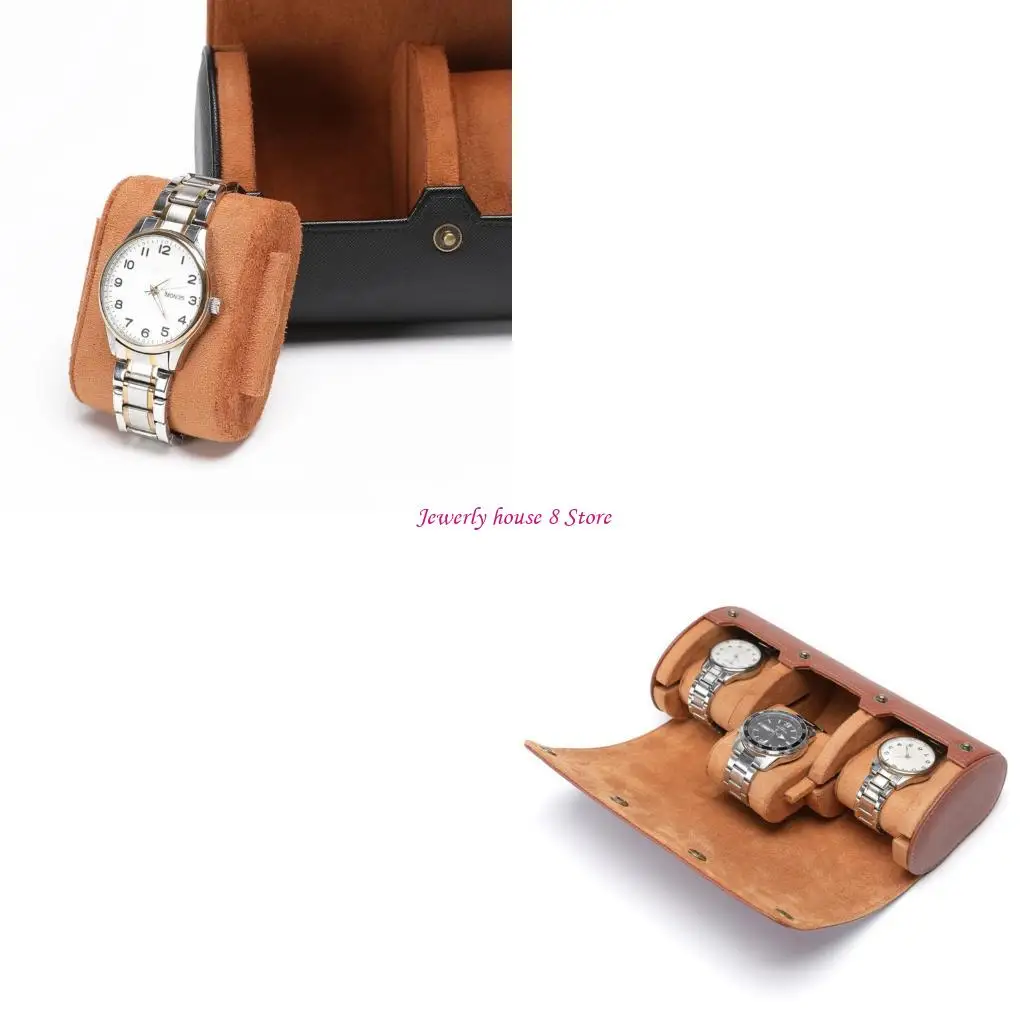 

Watch Travel Case Wristwatch Storage Box Removable Pillows Jewelry Holder Container for Business Travelers