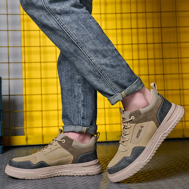 Steel Toe Safety Shoes Mens Lightweight Breathable Puncture Proof Light Sneaker, security protection Indestructible Work Shoes