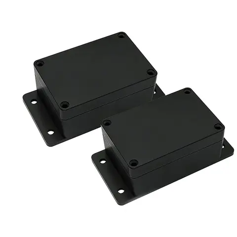 200X120X75mm 정션 박스 방수 방진 IP65 ABS 플라스틱 범용 전기 프로젝트 인클로저 검정색 고정 귀 포함
