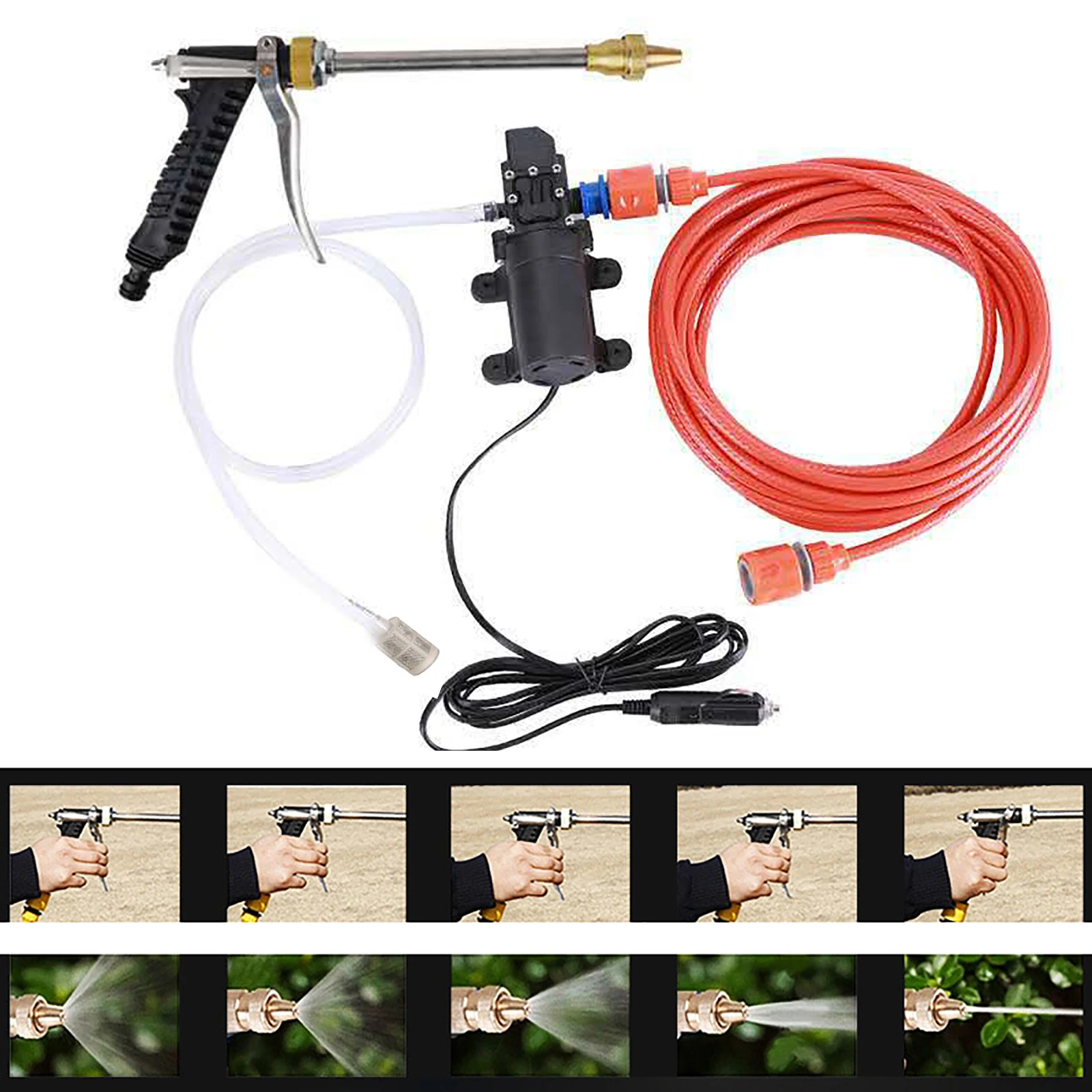 

12V High Pressure Car Washer Gun Wash Pump High Pressure Car Water Gun Self-priming Electric Cleaner Cleaning Machine