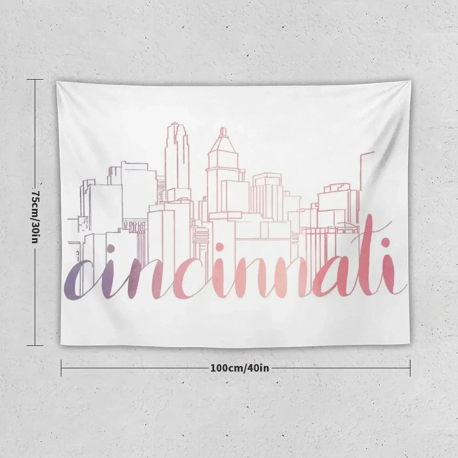 Cincinnati Tapestry Aesthetic Room Decor Korean Bathroom Decor Tapestry