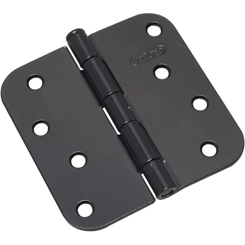 1822FBNRPB Onward (2-) Porta interna com dobradiça de encaixe total de 4 polegadas (102 mm), raio de 5/8 polegadas, preta