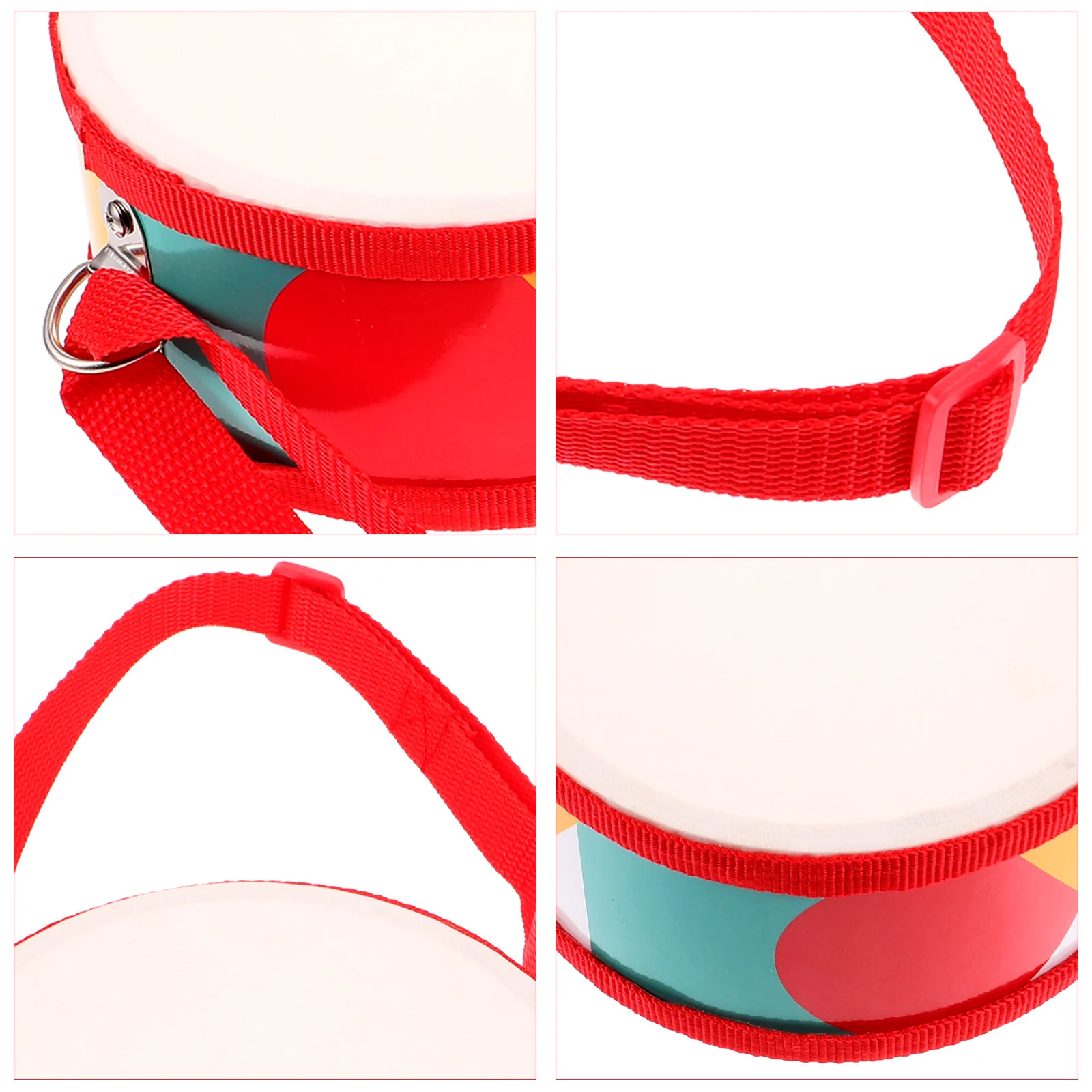 1 set 1 set dubbelzijdige kindersnaredrum met drumstokken Duurzaam percussie-instrument Peuter muzikaal kindertrommel