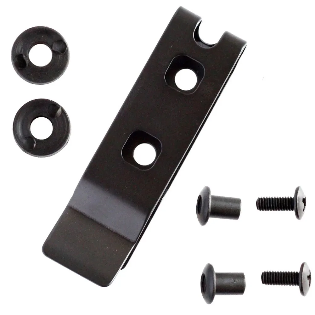 Iron Clip Belt Clip Hook Outdoor Activities 5.1mm Hole Diameter Assembly Screws Included Double Holes Design For Accessories
