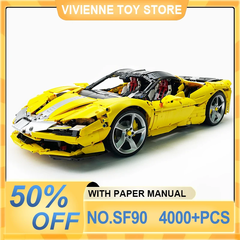 

New MOC Technical SF90 Super Car Custom Vehicle Model Building Blocks Bricks DIY Toys Assembly Birthday Christmas Gifts For Kids