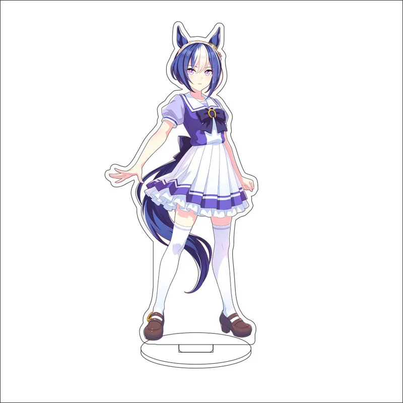 Pretty Derby Anime Figures Tokai Teio Cosplay Acrylic Stand Model Plate Holder Cake Topper Birthday Prop Fans Gifts