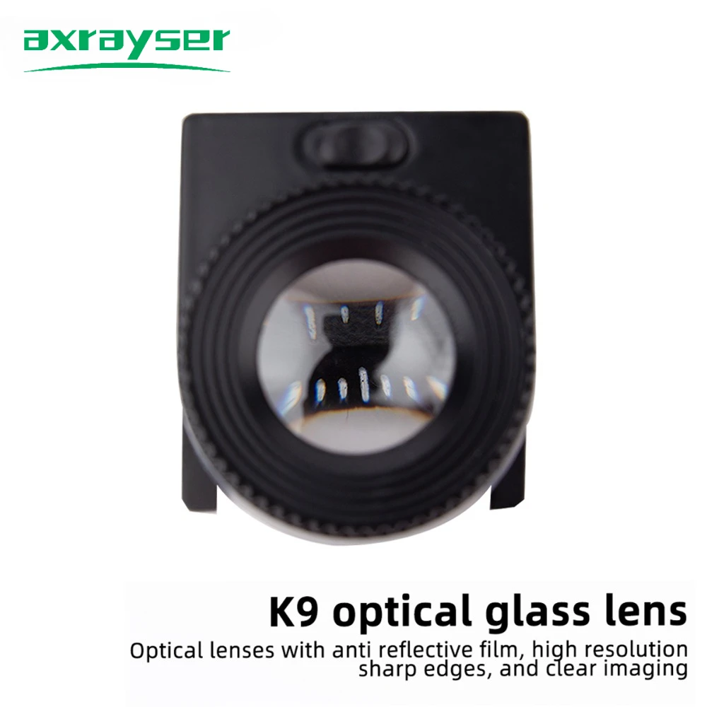 Laser Alignment Magnifier 20x Magnifier with LED Light Graduated Ruler for Observing Laser Spot on Laser Marking Cutting Machine