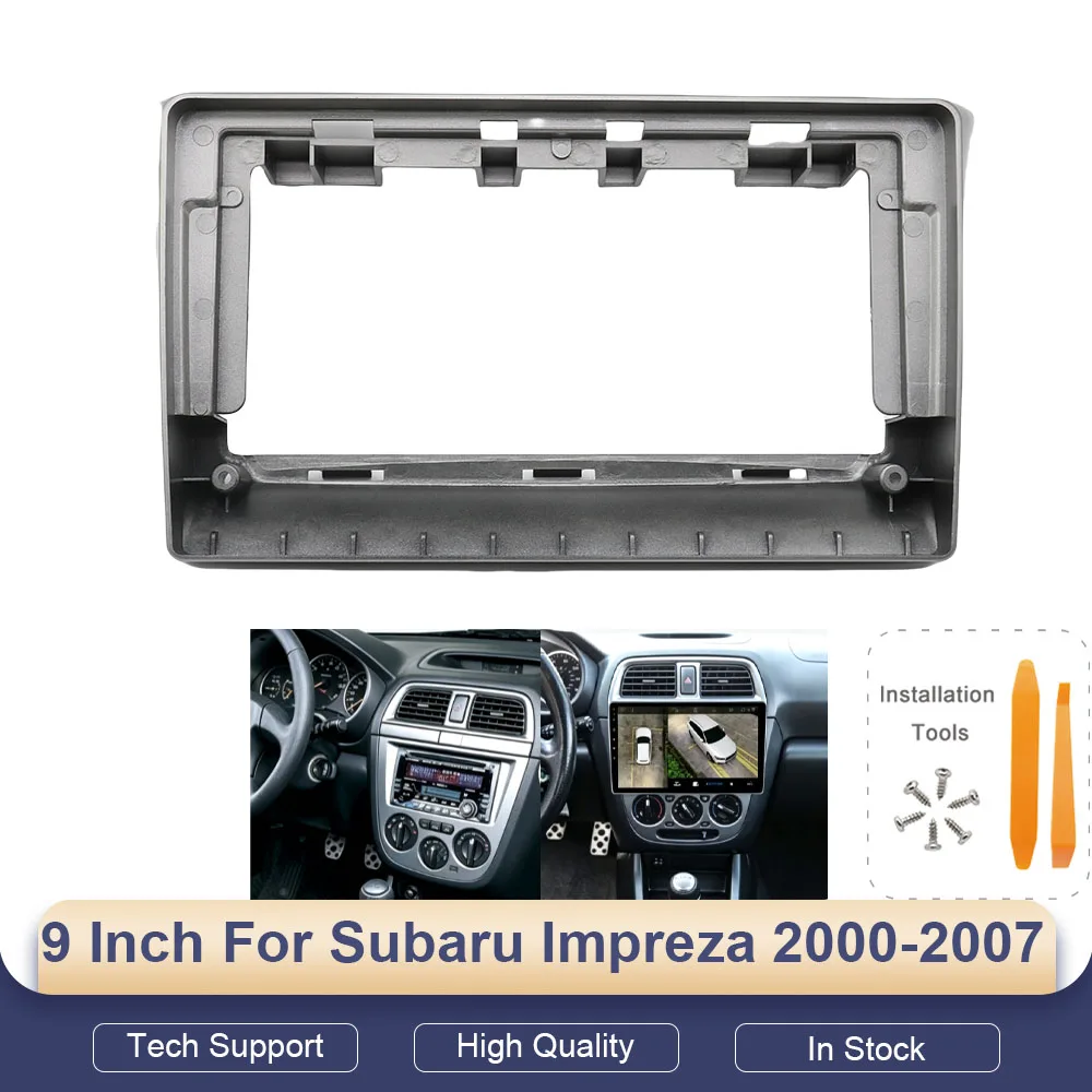 9 Inch Car Frame Fascia Adapter For Subaru Impreza 2000-2007 Canbus Box Decoder Android Radio Audio Dash Fitting Panel Kit
