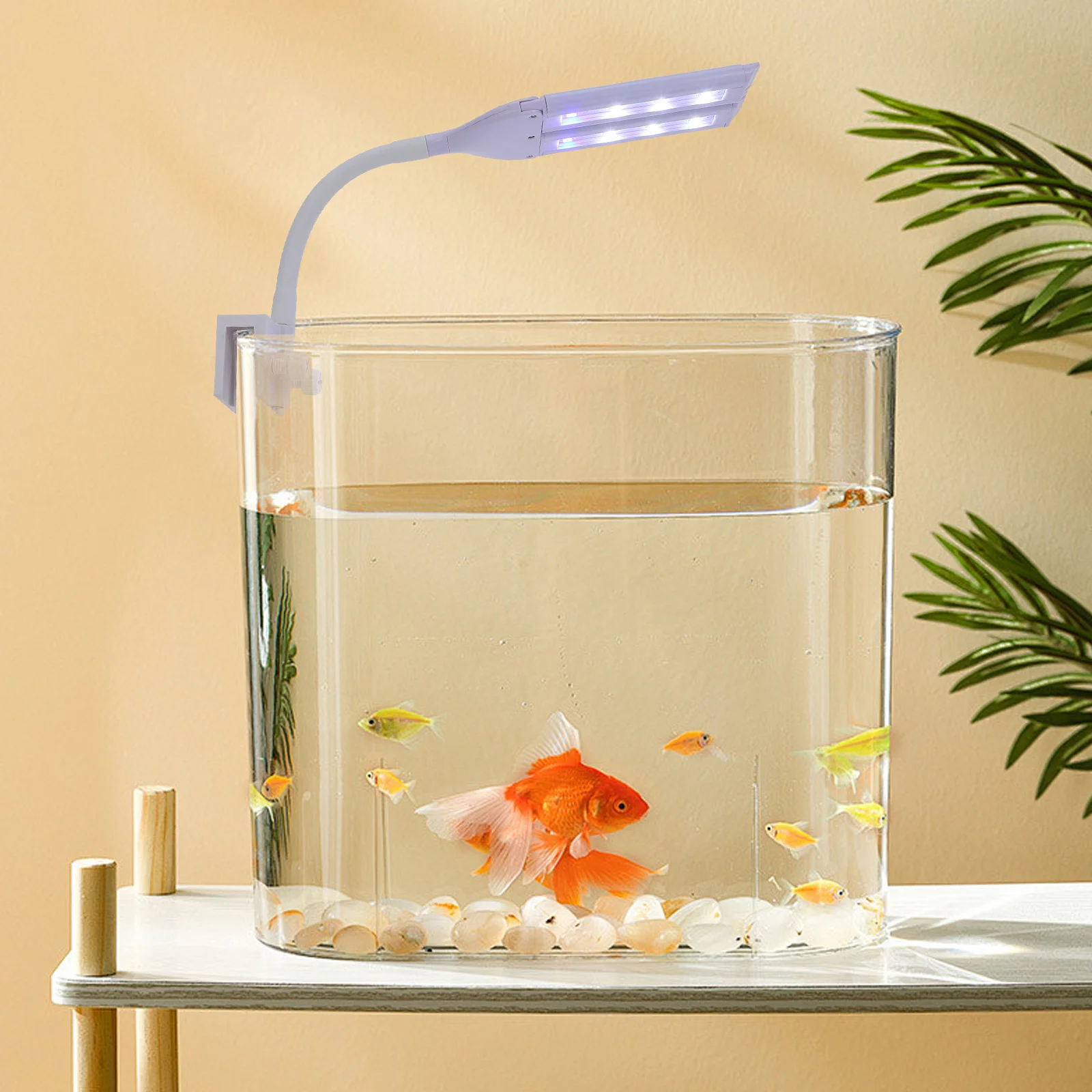 

Led Fish Tank Light 4-Row Aquarium Lamp White Full Spectrum For Aquatic Plants High Head Easy Clean Uniform