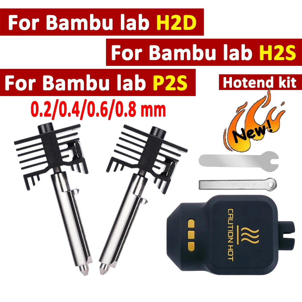 

Standard Flow For Bambu Lab H2D/H2S/P2S Hotend 0.2/0.4/ 0.6/0.8 Fast Printing Hotend Upgrade For Bambu Lab P2S Accessories