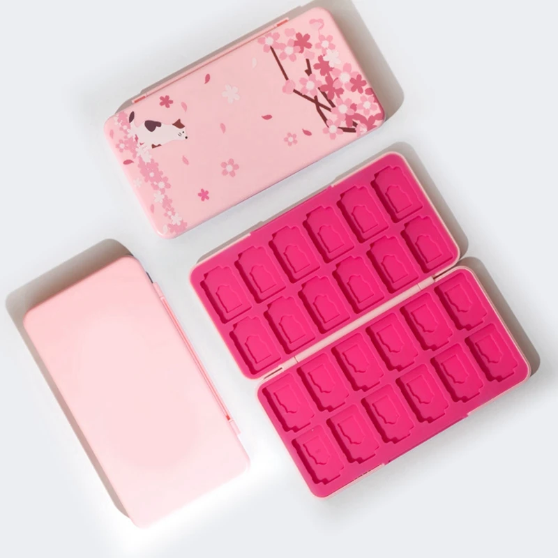 حامل بطاقة الألعاب 24 في 1 لصندوق خرطوشة التبديل NS لـ Switch Lite/Switch Oled Durable C