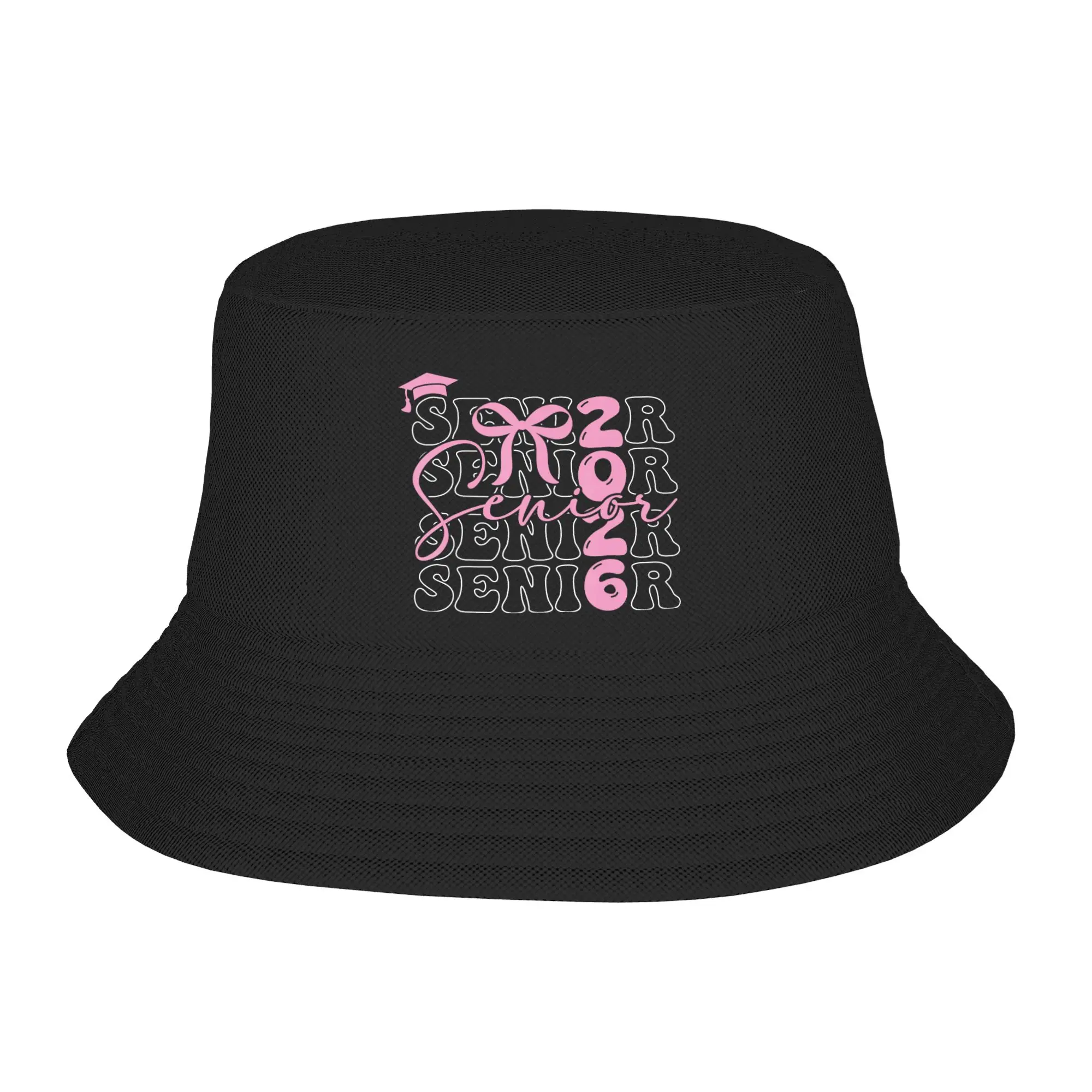 Girl Kawaii Bucket Hat Class of 2026 Senior Graduation Merch Bob Hats For Picnic Headwear Lightweight
