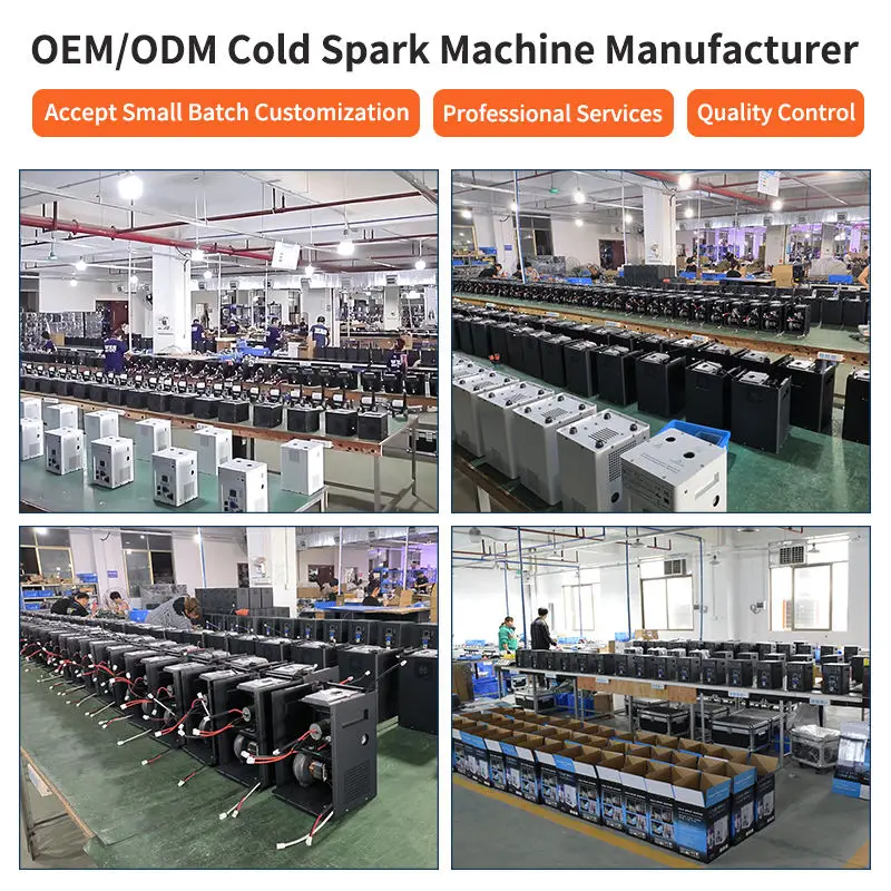Machine à étincelles froides avec poignée, effet de fontaine d'étincelle de scène 650W, télécommande DMX, écran numérique