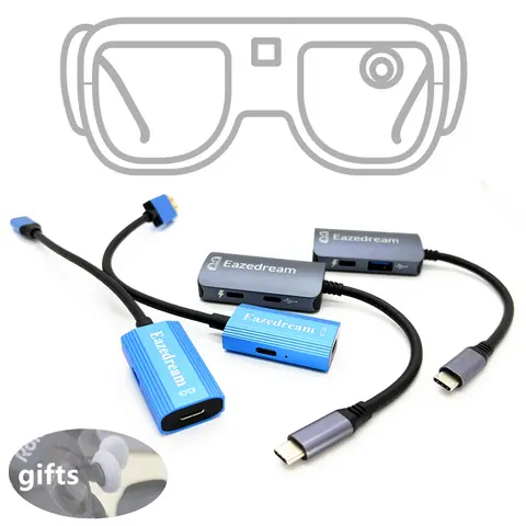 AR 안경 허브 Xreal Beam Viture Rokid Station Rayneo XR USB-C용 완벽한 다중 장치 Type-C HDMI 호환 충전 어댑터