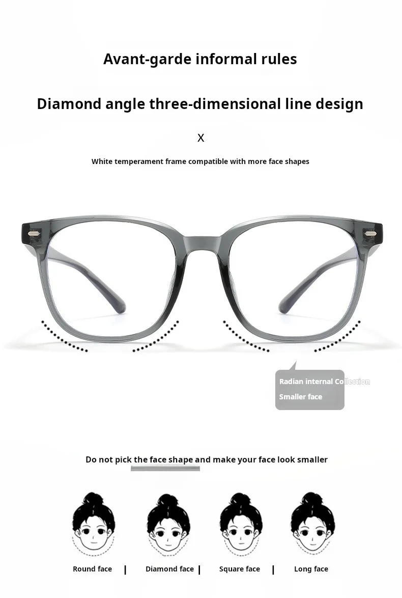 YIMARUILI Optische Brillen für Herren und Damen, blaues Licht blockierende Lesebrille, TR90, quadratische Grad-Brille 9089 – Detail 6