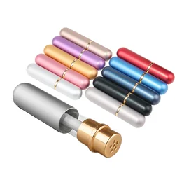 Inhalateurs nasaux rechargeables en métal, 1 à 20 paquets, pour huiles essentielles, Tubes en aluminium vierges d'aromathérapie, mèches de remplacement