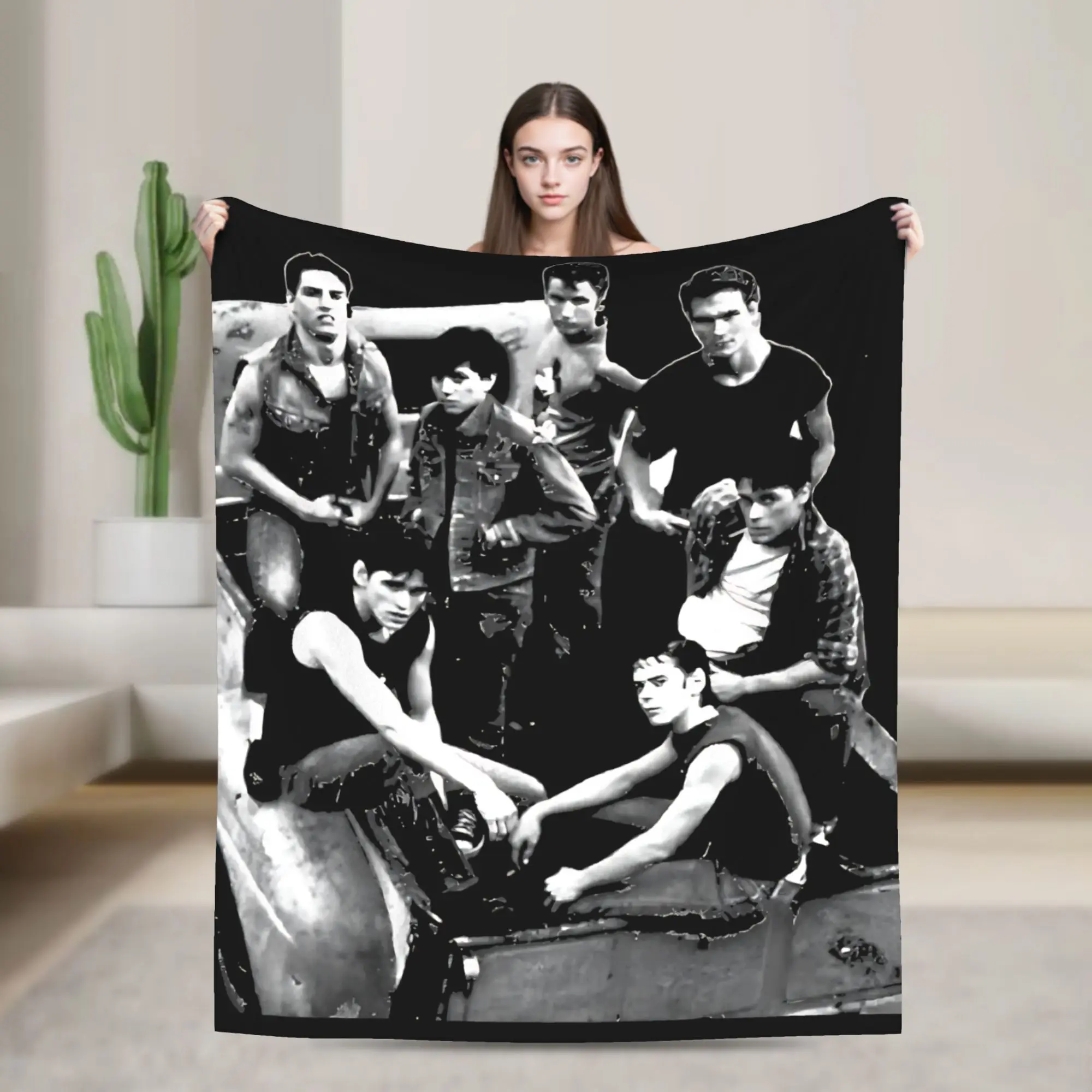 The Outsiders Flannel Blanket Winter  Soft Durable Throw Blanket for Kids Home Decor Pattern Bedspread Sofa Bed Cover