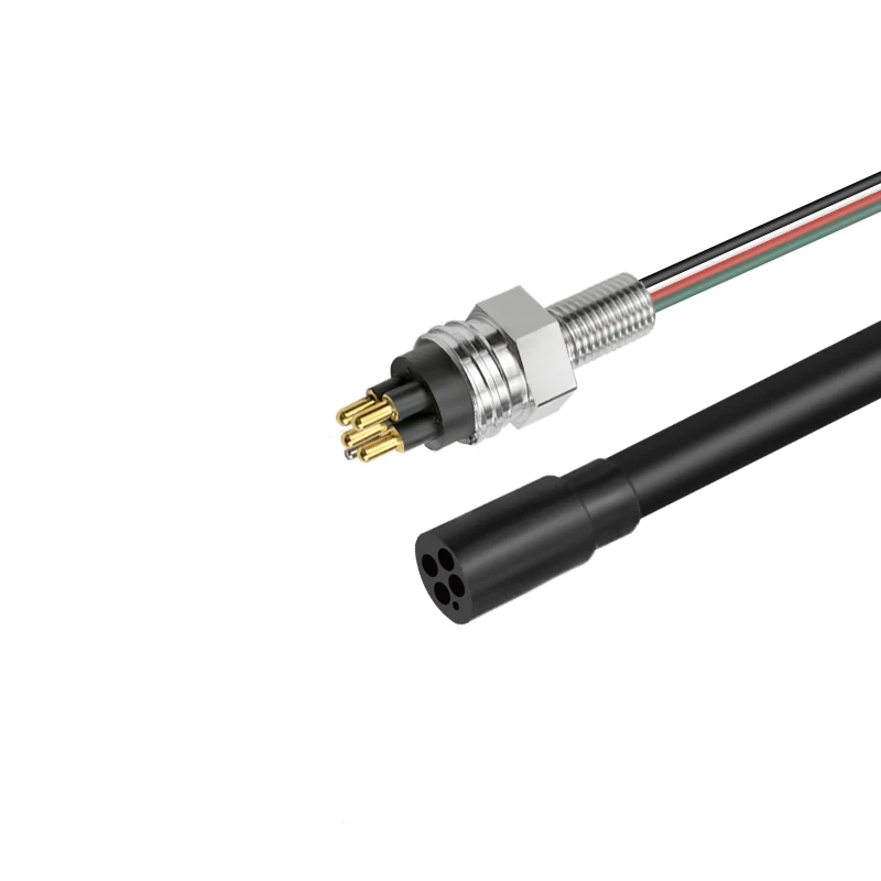 

MCIL4F Underwater Micro Circular Series 4 Contacts Male Female Inline Cable Bulkhead Dummy Connector for Subsea ROV