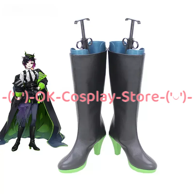 

Game Twisted Wonderland Lilia Cosplay Shoes High Heel PU Leather Shoes Custom Made Halloween Carnival Boots Cosplay Props