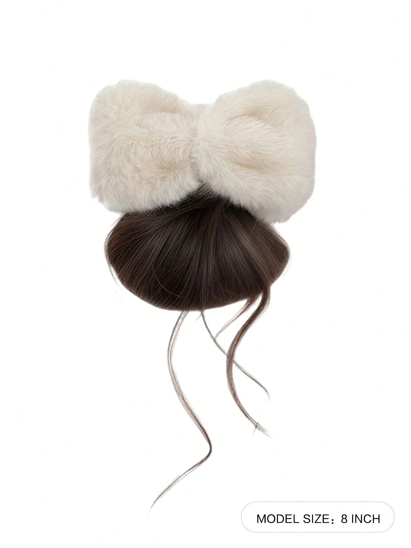 Low Side-Tie Synthetic Claw Clip Ponytail Hair Extensions With Elegant Lazy Style Dragon Beard Bun Hairpiece for Women Daily Us view 5