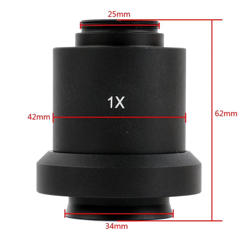 

Адаптер-объектив 34 мм на 25 мм для тринокулярного микроскопа LAB, CCD/CMOS, 1X, с выходом TV/AV/USB 3.0, видеокамера-адаптер для Leica UIS DM Series DM500