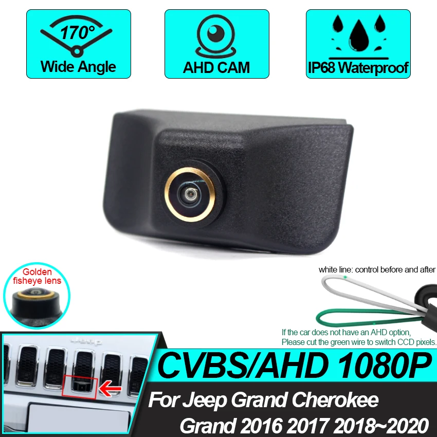 

CCD HD Car Front View Logo Embeded Camera For Jeep Grand Cherokee Grand 2016 2017 2018 2019 2020 Waterproof Parking Camera