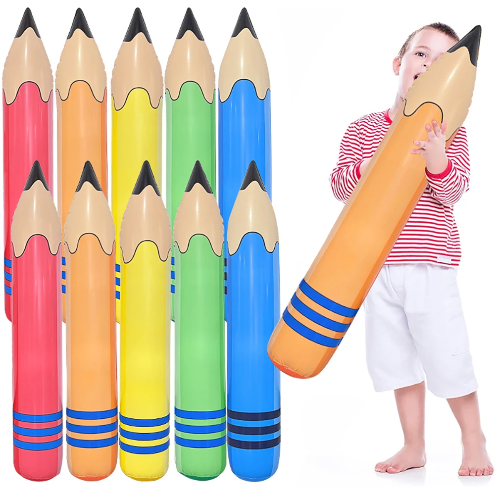 68 cm bunter aufblasbarer Bleistift – ideal für Schulpartys und Kinderdekoration