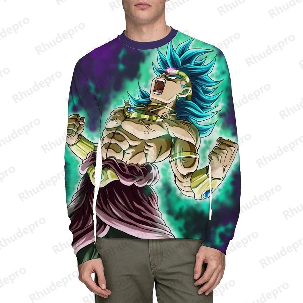 

Super Saiya T Shirt For Men Dragon Ball Long sleeve Clothing Men's T-shirt 5XL Goku Oversized Shirts Anime Tops Vegeta