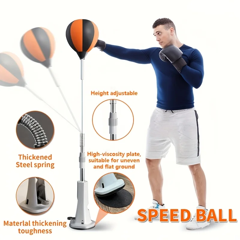 

Напольный боксерский тренажер с регулируемой скоростью, мощной присоской и универсальной базой для взрослых и молодежи