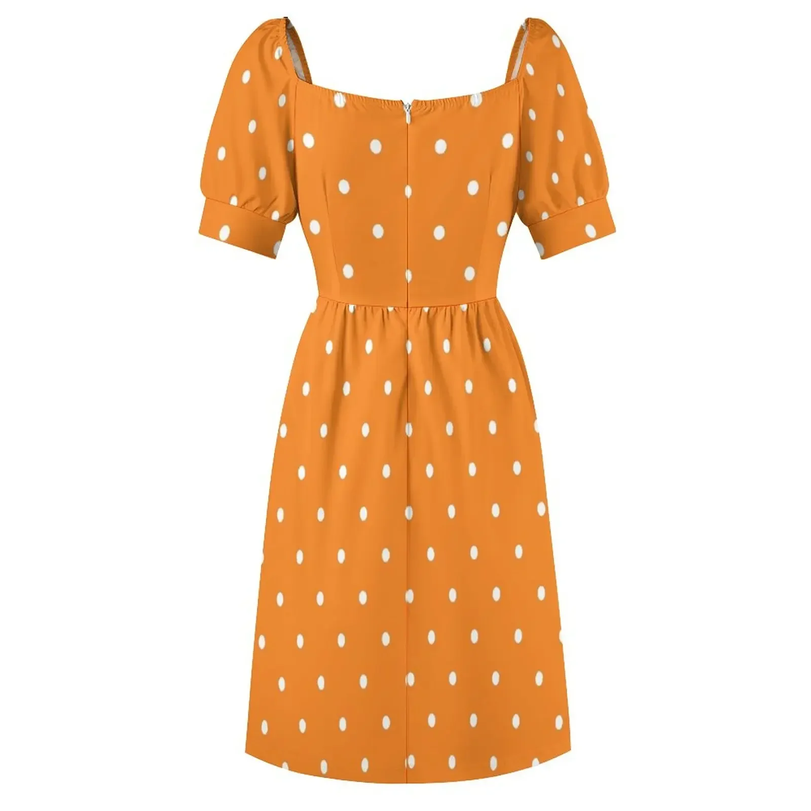 Small White Polka Dots with Orange Background Sleeveless Dress Dresses for wedding party women's luxury party dress Dress