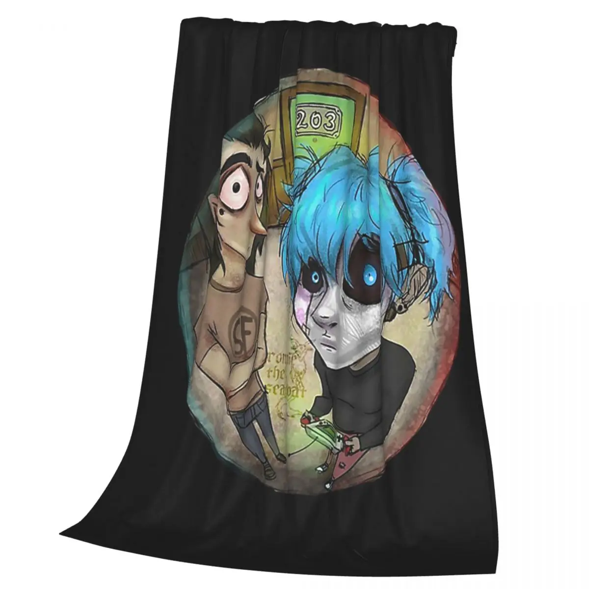 Sally Face Video Game (7) Blankets Soft Warm Flannel Throw Blanket Bedspread for Bed Living room Picnic Travel Home Couch
