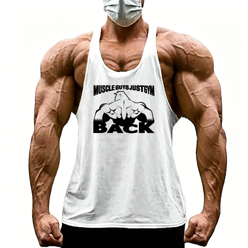 Mens Cotton Athletic Gym Vests Running Shirts Bodybuilding Tank Tops Fitness Workout Sleeveless Tee Summer Sportswear Quick Dry