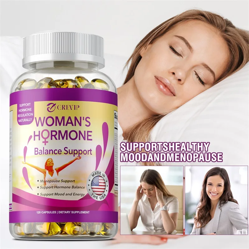 

Female Hormone Balance Supplement, Promotes Women's Health and Menopause, Relieves Irritability and Anxiety, Energy