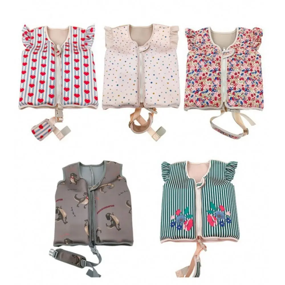 

Not Falling Off Child Buoyancy Vest Adjustable Anti Rollover Baby Swimming Jackets Stable Cartoon Inflation-Free Swimming Vest