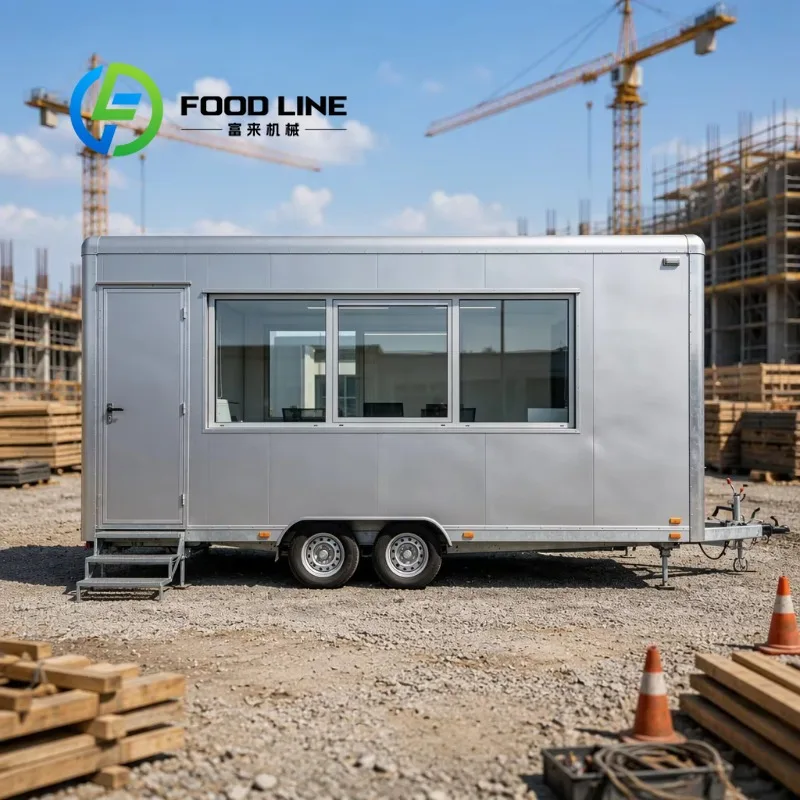 Office Trailer Portable Unit On Wheels Thermal Insulation Foam Sandwich Panel Cargo Yard Management Office Factory Outlet