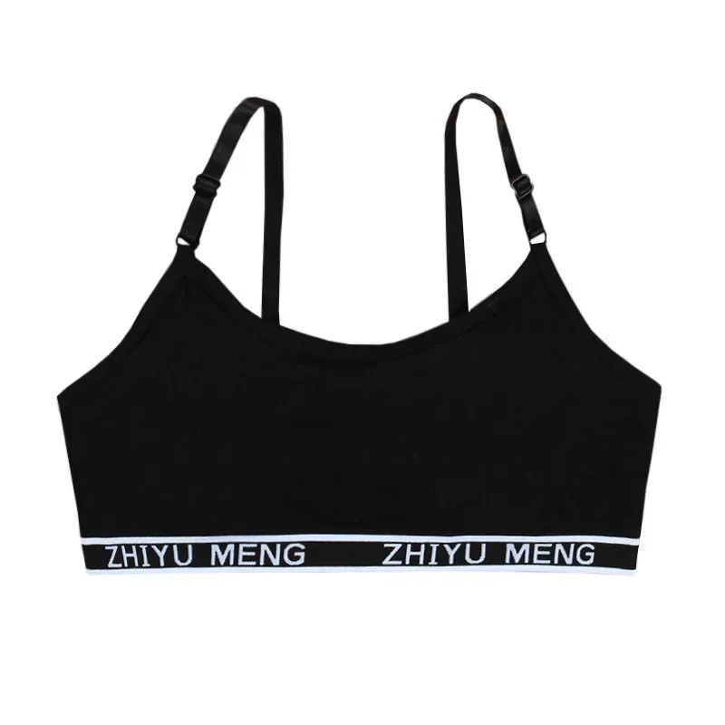 3Pc/Lot Girls Sports Bra Puberty Underwear Wireless Teenager Sport Bra Cotton Crop Top 8-14Years