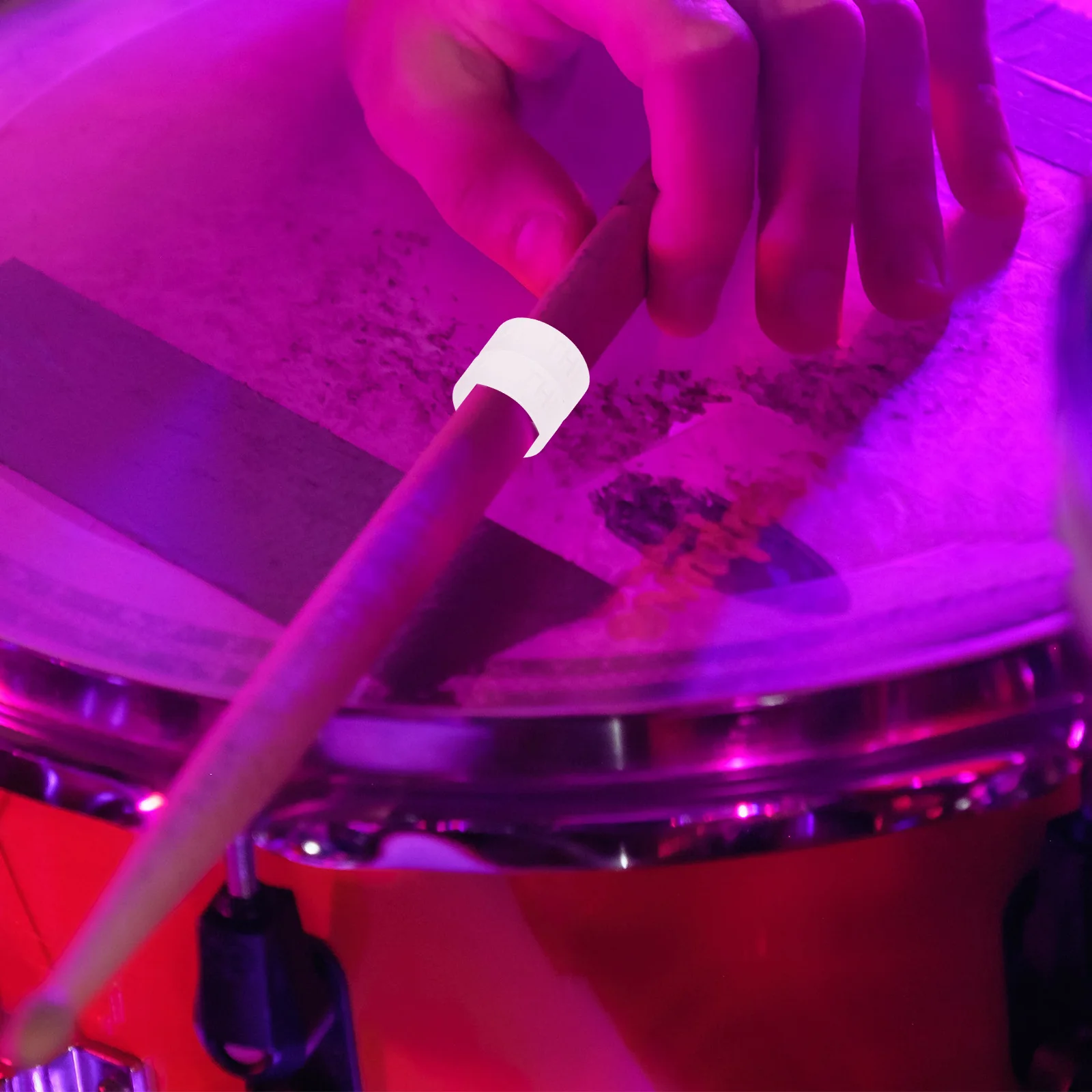 

10Pcs Glow in The Dark Drumstick Rings Silicone Anti Slip Drumming Practice Tips Luminous Accessories Drum Accessories