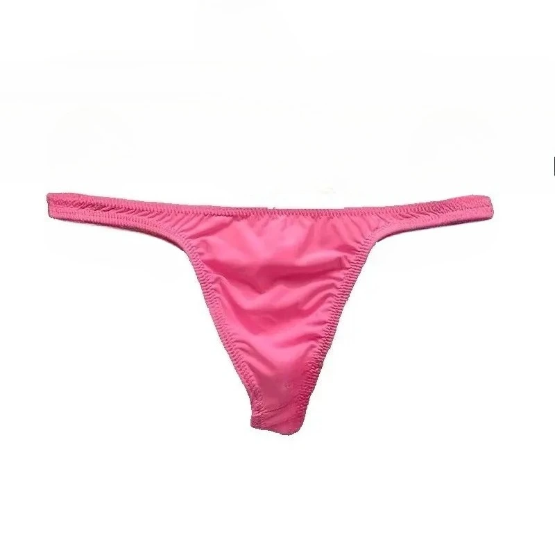 Low Waist Unisex T-back Thong, Solid High Elastic Fabric, No Contour Pouch Comfort Sexy Minimalist Underwear For Male And Female