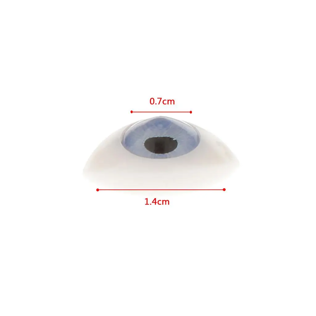 Plastic Oval Eyeballs for Dolls and Mask Crafts Colored Center 7mm Iris for Decorative Doll Pillow and Plush Doll