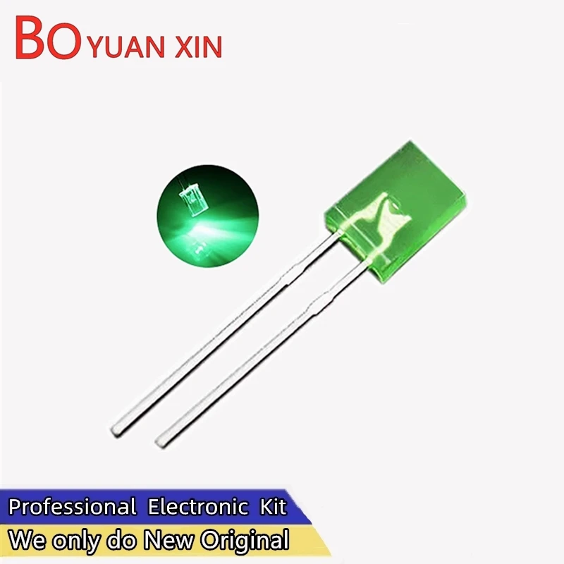 Diode électroluminescente carrée de haute qualité, perles de lampe LED, kit de bricolage électronique, rouge, bleu, vert, blanc, jaune, 2x5x7, 2x5x7, 100 pièces