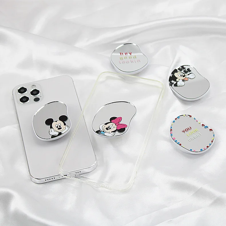 Anime Disney Mickey Minie Theme Transparent Alien Mirror Lazy Desktop Scalable Folding Phone Airbag Stand