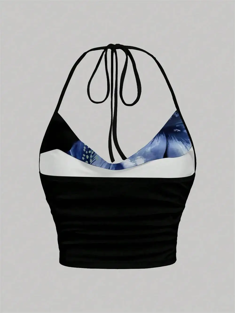 

Женская летняя одежда с лямкой на шее и принтом тай-дай, сексуальный укороченный топ с открытой спиной и v-образным вырезом, уличная одежда