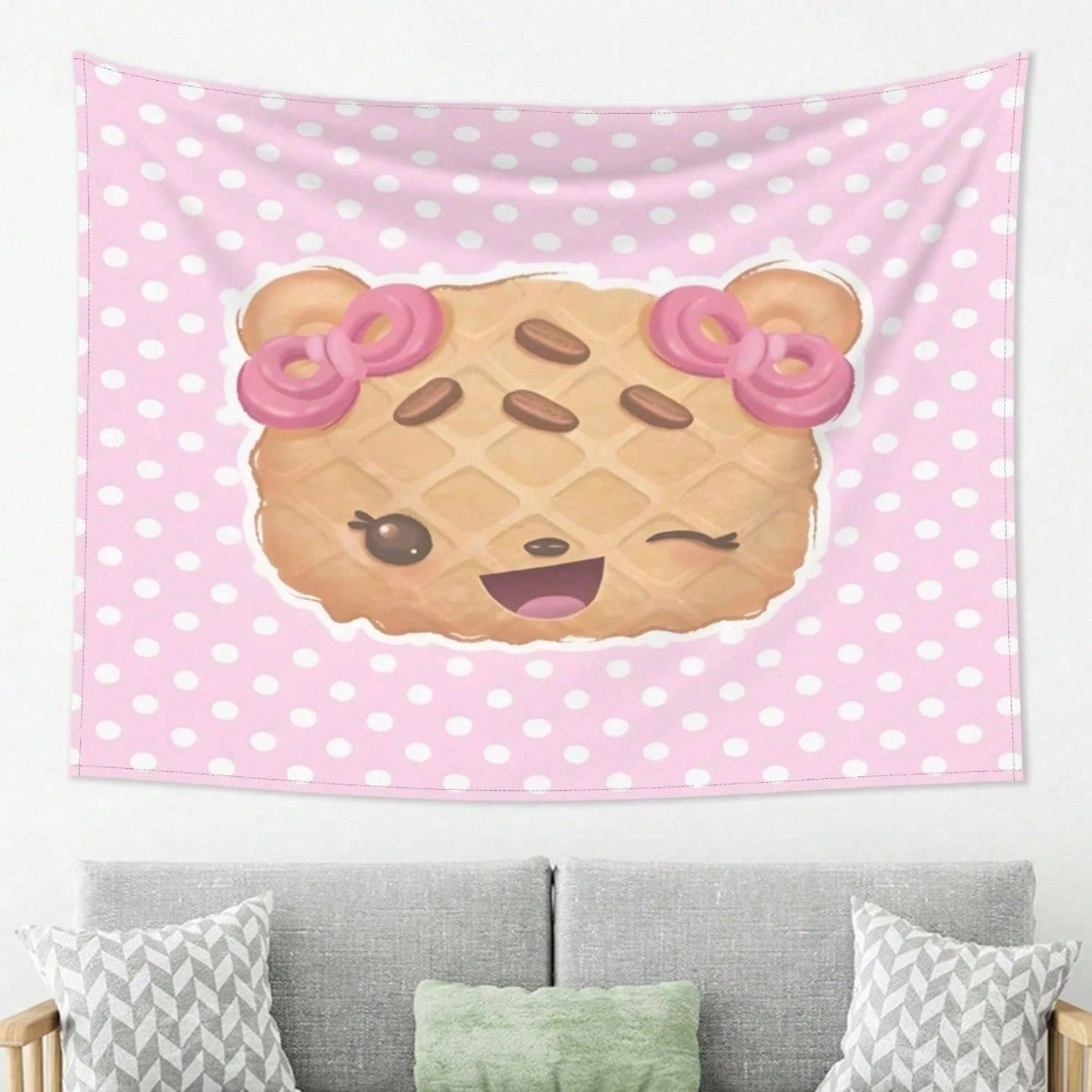 1pc Num Noms Themed Tapestry Wallpaper Suitable Home Decor Suitable for Living Room Background, Bedroom Wall Decor
