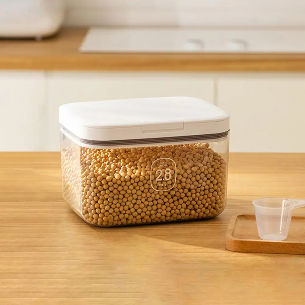 Multi-functional Storage Box 2.8l 4.5l 5.5l Rice Flour Container Set with Measuring Cup Airtight Food Storage Bins