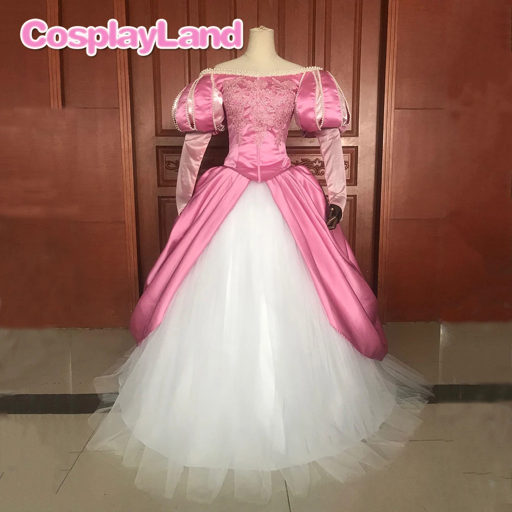 

Princess Ariel Dress Cosplay Costume Halloween Christmas Party Dress Fancy Women Fashion Dress Custom Made Pink Ball Gown