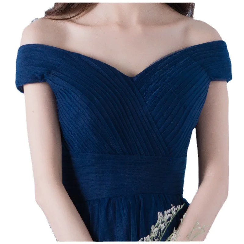 Faionable Abito da sera lungo monospalla da donna Host Dr per feste Matrimoni Spettacoli Ele Slim Fit Dr