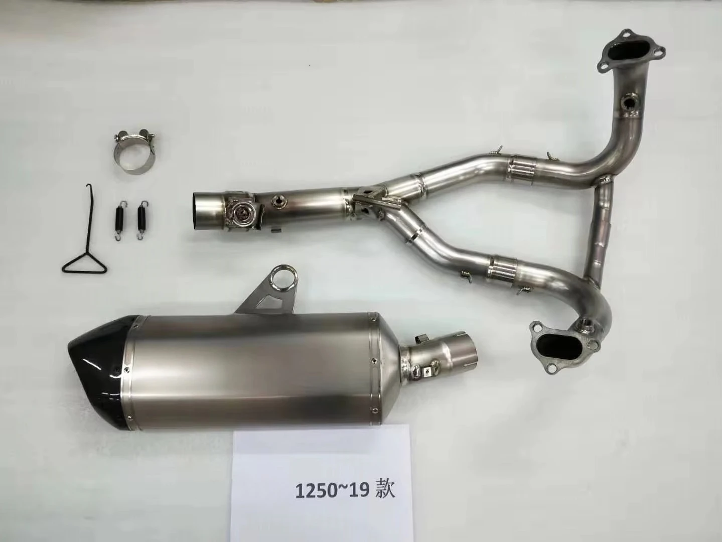 Titanium Exhaust System for 1250cc Adventure Bike Exhaust Header Downpipe, Aftermarket Performance Muffler, Escape System Parts