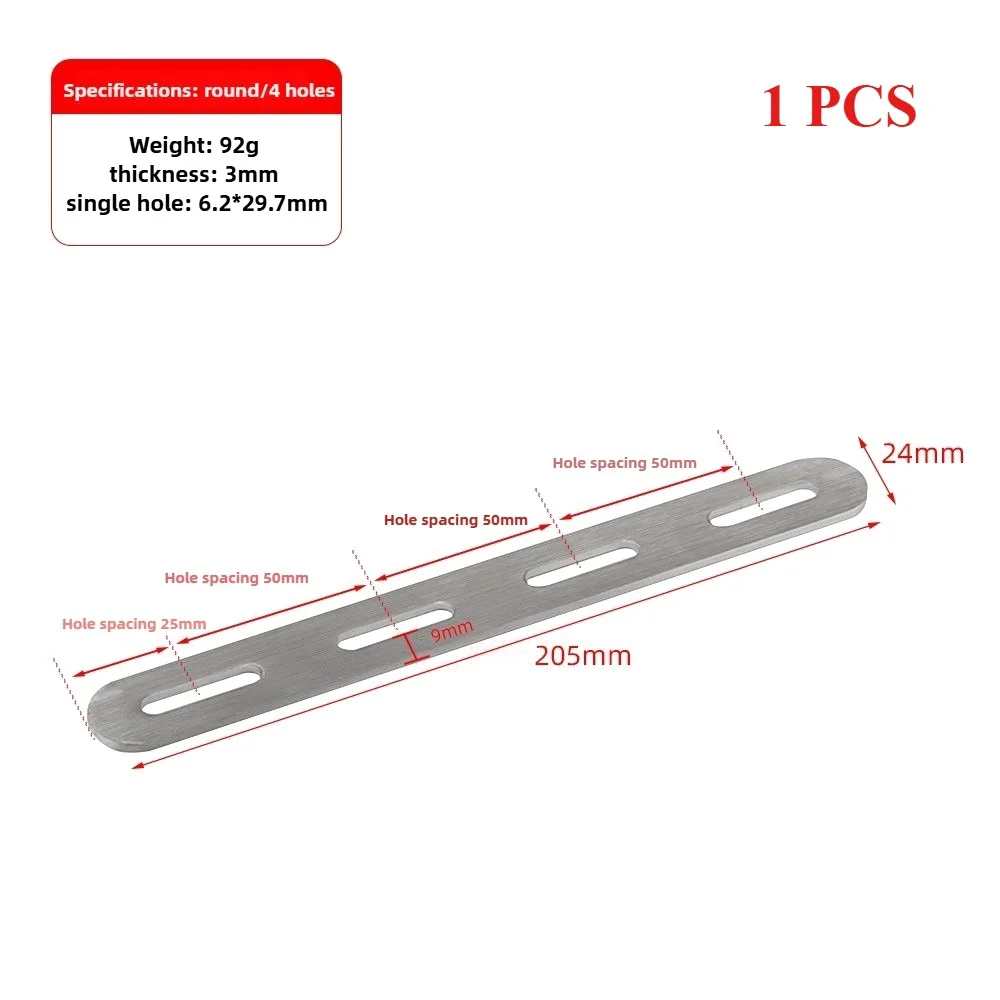 1Pcs New Straight Brace Angle Bracket Flat Stainless Steel Corner Bracket Mending Fastener Connection Plate