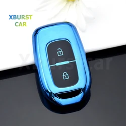 2 Buttons TPU Car Key Cover Case Shell Fob Holder for Renault Kwid Traffic Symbol for Dacia Sandero Logan Duster Accessories